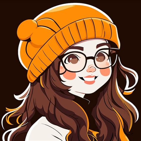 Chica Gordita Alegre Con Gorro De Invierno Dibujado A Mano Ilustraci N