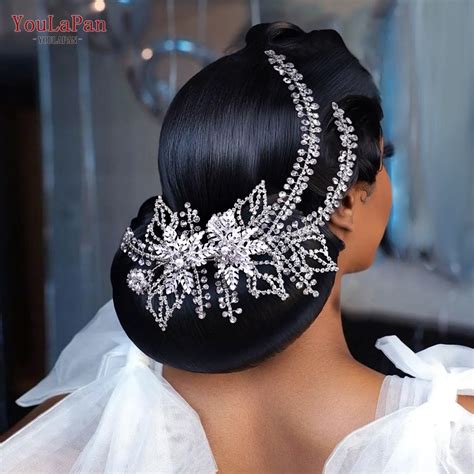 Youlapan Rhinestone Grampos De Cabelo Para Mulheres Flor De Liga