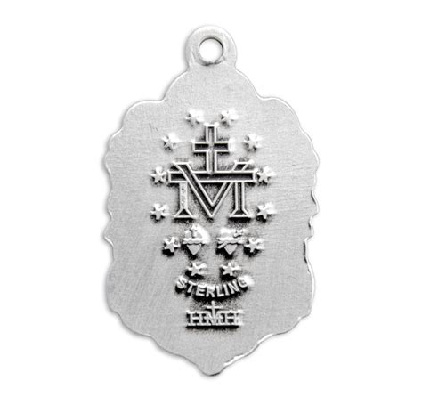 Sterling Silver Mother Mary Medal 075 Inch Discount Catholic Products