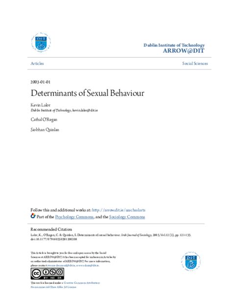 Pdf Determinants Of Sexual Behaviour