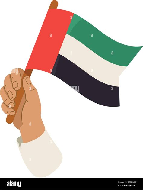 Uae Flag Hand Stock Vector Images Alamy