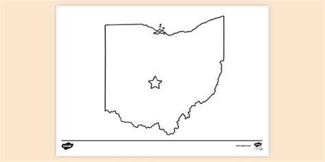 FREE Ohio State Colouring Colouring Sheets Twinkl