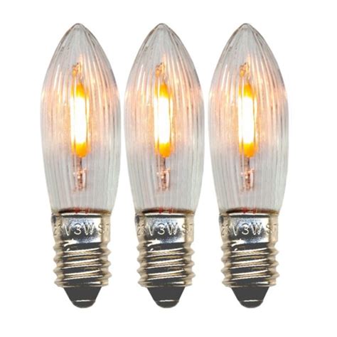 Universal LED Filament E10 23 55V Klar 3 Pack Prylgrossen