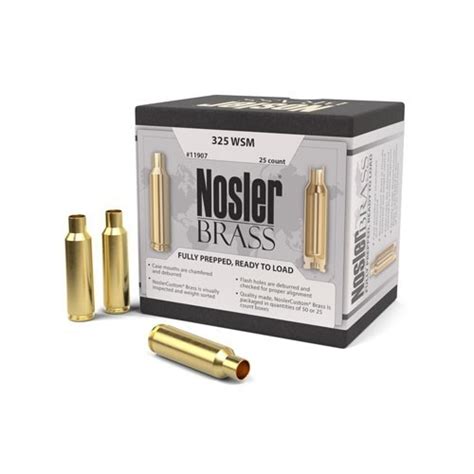 Nosler Custom Rifle Brass 325 WSM 25 Pack NSL11907 Premier