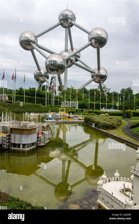 An Atomium Modern Structure In The Shape Of An Atom And Mini Europe