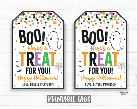 Hey Boo Heres A Treat For You Tags Boo Halloween Printable Halloween