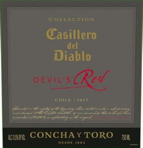 Drink Label Casillero Del Diablo Collection Devil S Red Vi A Concha Y