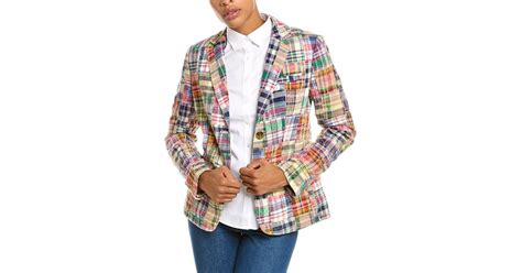 Brooks Brothers Madras Plaid Blazer In Green Lyst UK