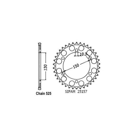 Couronne Acier Honda 525 39 Dents Made In Germany