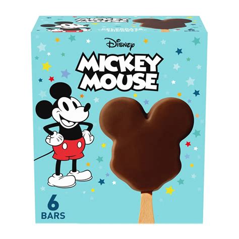 Disney Mickey Light Ice Cream Bars 6 Count Frozen