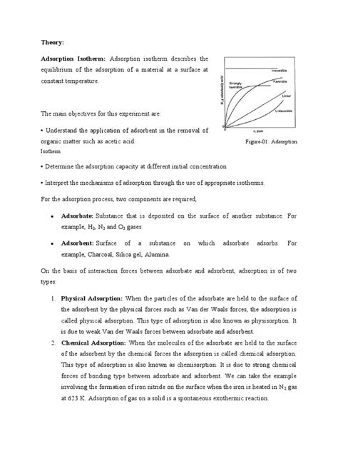 Theory Adsorption Isotherm Adsorption Isotherm Describes The Pdf Adsorption Gases