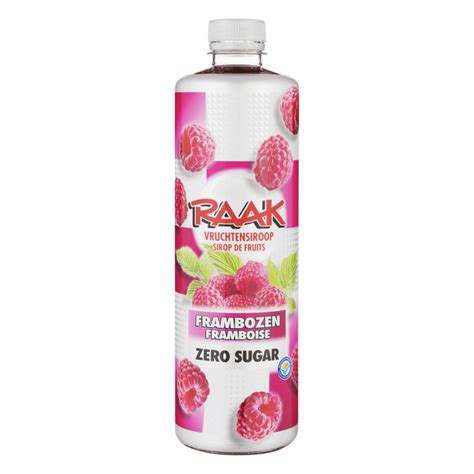 Raak Vruchtensiroop Frambozen Zero Sugar Fles Ml