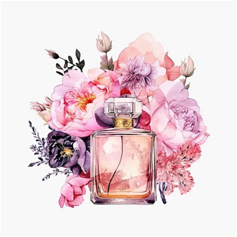 Premium Photo Perfume Bottle With Flowers Illustration Ai Generativexa