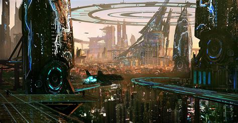 Sci Fi City Concept Art