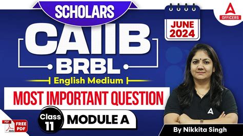 CAIIB June 2024 CAIIB BRBL Module A English Medium Most Important