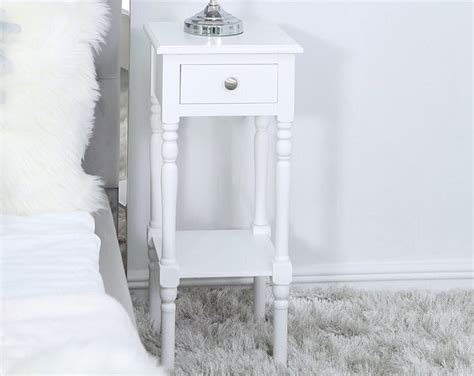 Arabella White Wood Small 1 Drawer Telephone Table Side Table Etsy