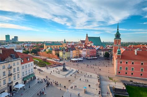 Premium Photo Aerial View Of Old Town In Warsaw Poland