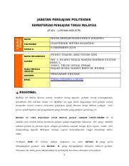 Reflective Journal Docx Jabatan Pengajian Politeknik Kementerian