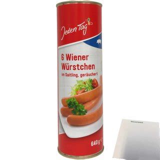 Jeden Tag Wiener Würstchen im Saitling geräuchert 3er Pack 18x50g