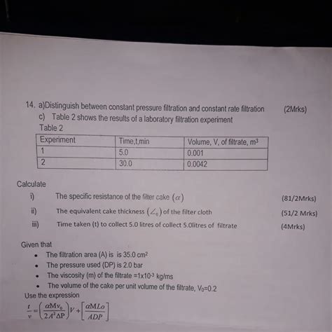 Solved 14 A Distinguish Between Constant Pressure Chegg