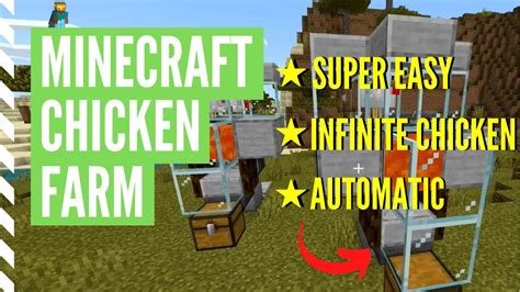 Easiest Automatic Minecraft Chicken Farm Tutorial Bedrock Edition