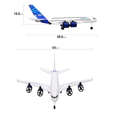 Avec 1 Batterie Planeur D Avion Rc A380 2 4g Avec Projecteur Led Avion