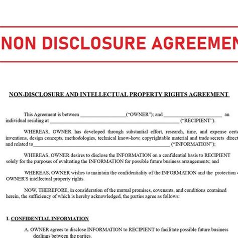 Non Disclosure Agreement Template Nda Forms Nda Template Etsy