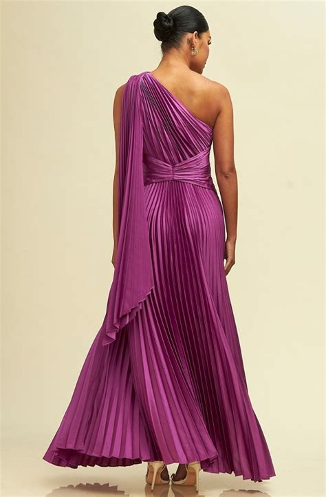 Purple Pleated Maxi Dress Curvy Fashion Chicks