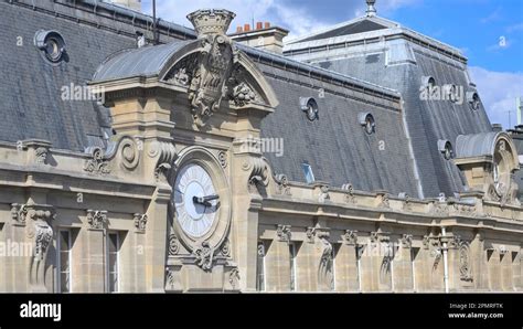 The Majestic Front Facade Of The Gare Saint Lazare Train Station