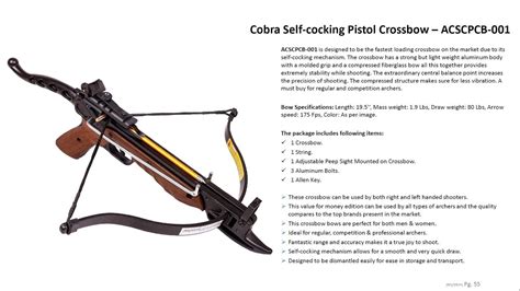 Assembly Instructions For Armor Cobra Self Cocking Pistol Crossbow