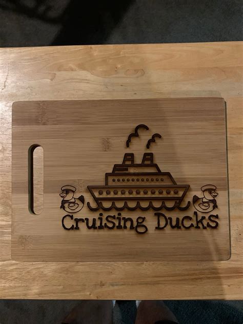 Cruising Duck Cutting Board Etsy