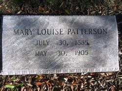 Mary Louise Patterson 1885 1905 Find A Grave Memorial