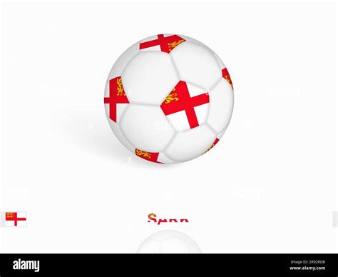 Soccer Ball With The Sark Flag Football Sport Equipment Vector