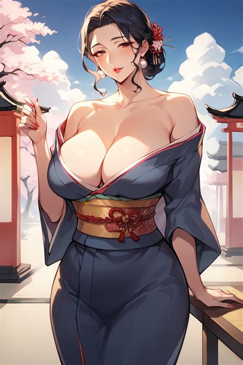 Large Ass Large Breast Kimono AI Porn