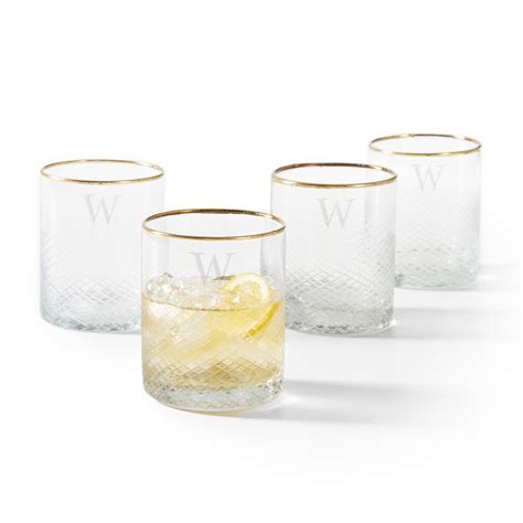 Gold Rim Rocks Glasses Set Of 4 Mark And Graham