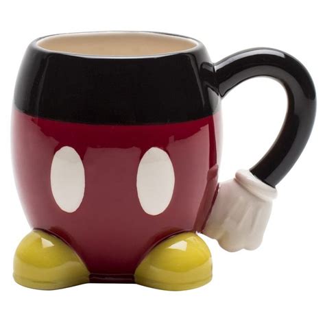 Storage Appealing Mickey Mouse Black Red Ceramic Unique Coffee Mug Hand