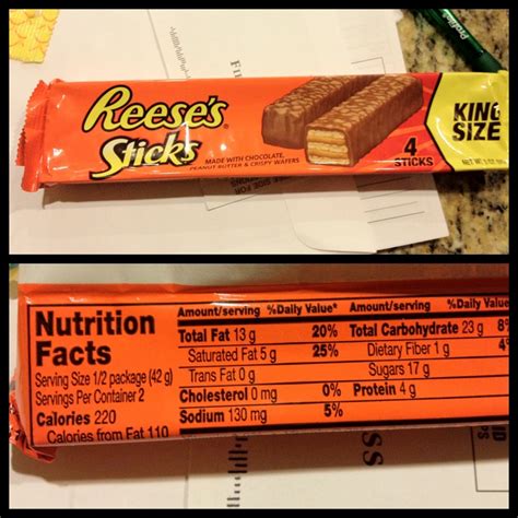 Reese S Sticks Nutrition Facts Nutrition Ftempo