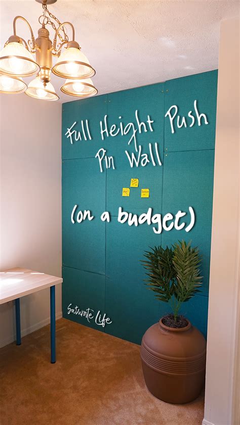 Budget Push Pin Wall Full Height Tackable Bulletin Board Wall