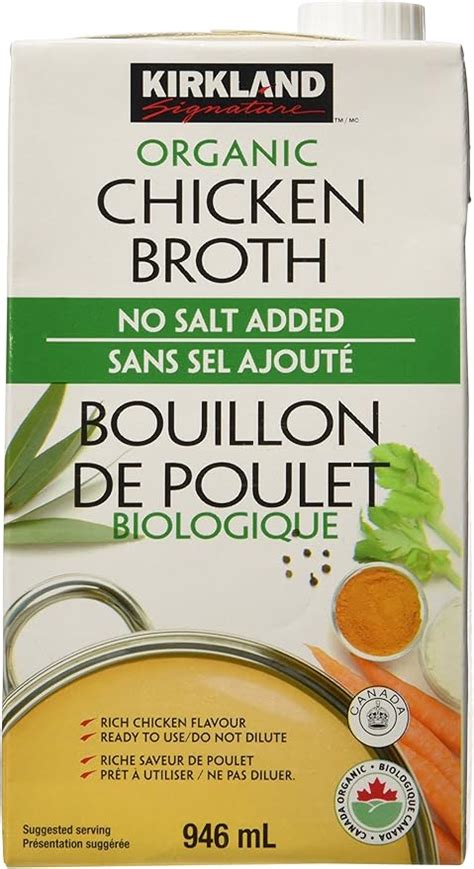 Kirkland Signature Organic Chicken Broth 6 X 946 Ml 6 Count Amazon Ca Grocery And Gourmet Food