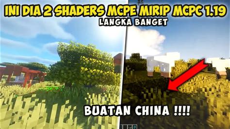 Anjass Ini Dia Shaders Mcpe Mirip Mcpc No Lag Langka Banget