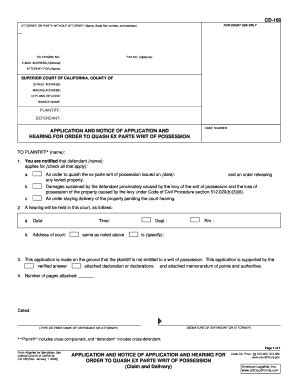 Fillable Online Alpine Courts Ca Application And Notice Of Application