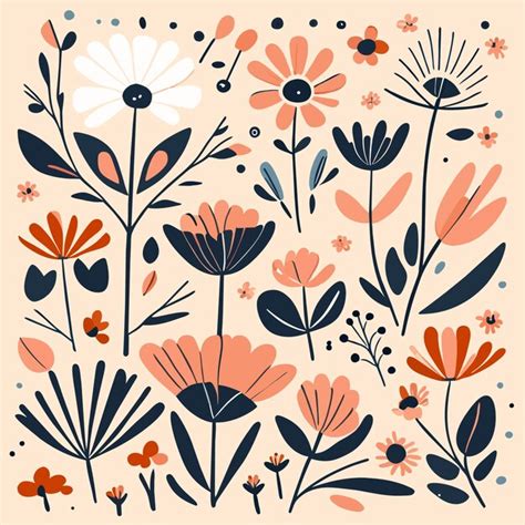 Premium Vector | Exquisite handdrawn wildflower art