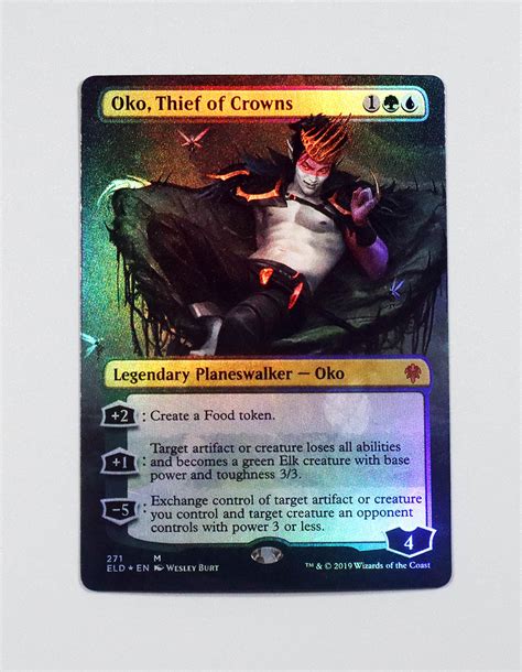 Oko, Thief of Crowns borderless Foil from Throne of Eldraine (ELD) MTG ...