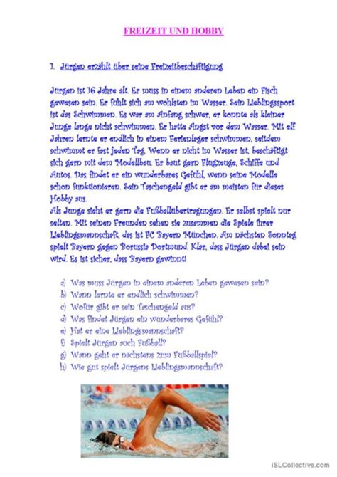 327 Hobby Deutsch DAF Arbeitsblätter pdf doc