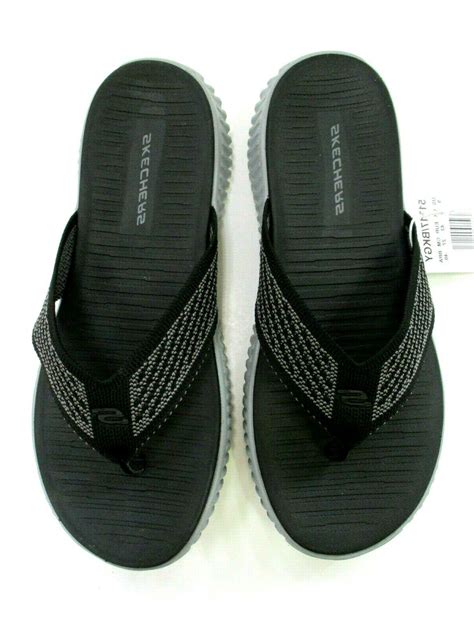 New Skechers Elite Flex Highcoast Slippers Mens Blackgray