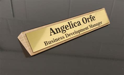 Solid Wood Stylish Personalised Desk Name Plate Plaques Etsy