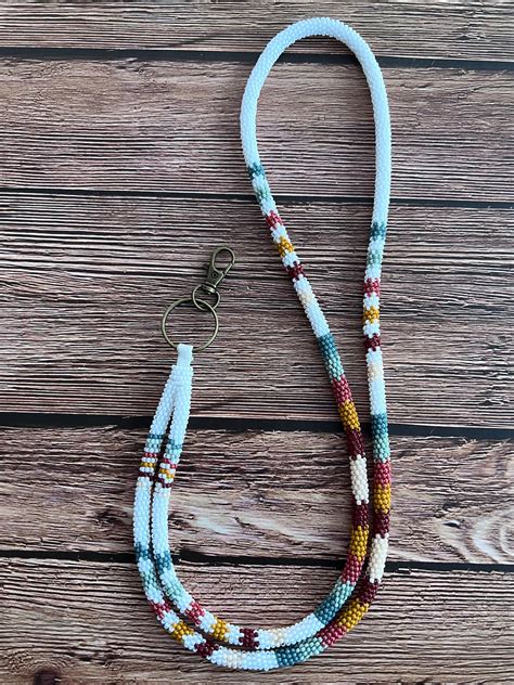 Beaded Lanyard Etsy