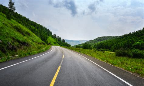 Fondo Fotografía De Carreteras En Pastizales Fondo Paisaje Color