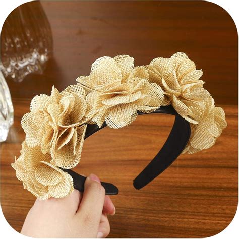 Accessorie Cerchietto Per Capelli A Forma Di Fiore Fatto A Mano Con