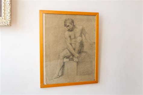 Antique Male Nude Study Nude Male Nude Gallery Wall Framed Etsy